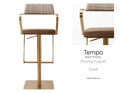 Tempo Gold Mocha Barstool