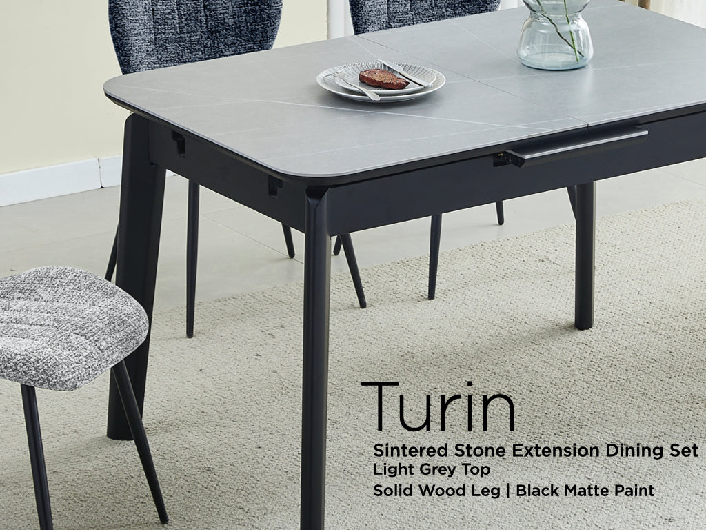 Turin Sintered Stone Extension Dining Table