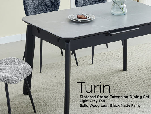 Turin Sintered Stone Extension Dining Table