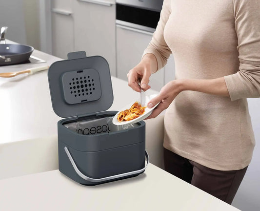 Joseph & Joseph Stack 4L Grey Food Waste Caddy