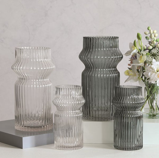 Grey Stripe Vase (29cm)