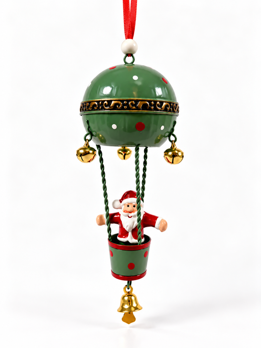 Santa in Hot Air Balloon Pendant