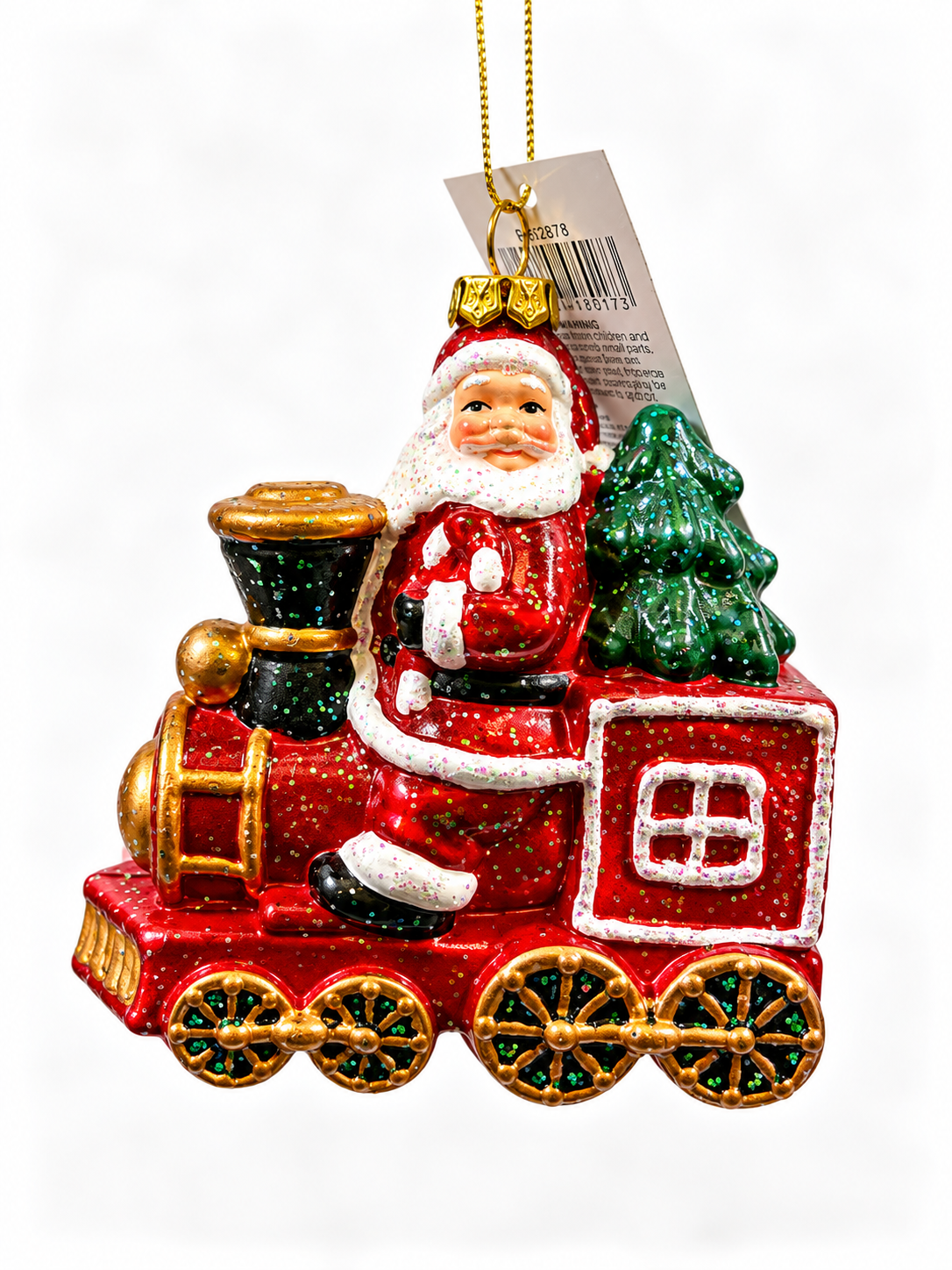 Santa on Train Pendant