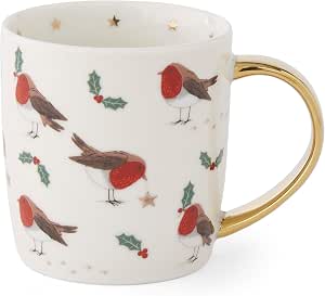 Cooksmart Xmas Robins Retreat Barrel Mug