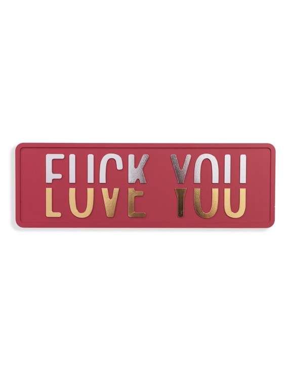 F You vs Love You Wall Sign