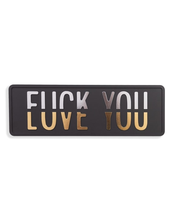 F You vs Love You Wall Sign
