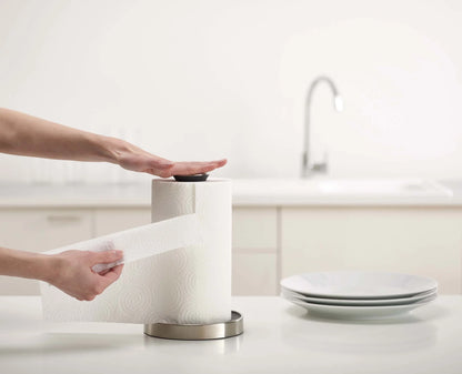 Joseph & Joseph Push&Tear™ Grey Kitchen Roll Holder