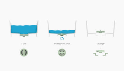 Joseph & Joseph Wash&Drain™ Stone Green Washing Up Bowl