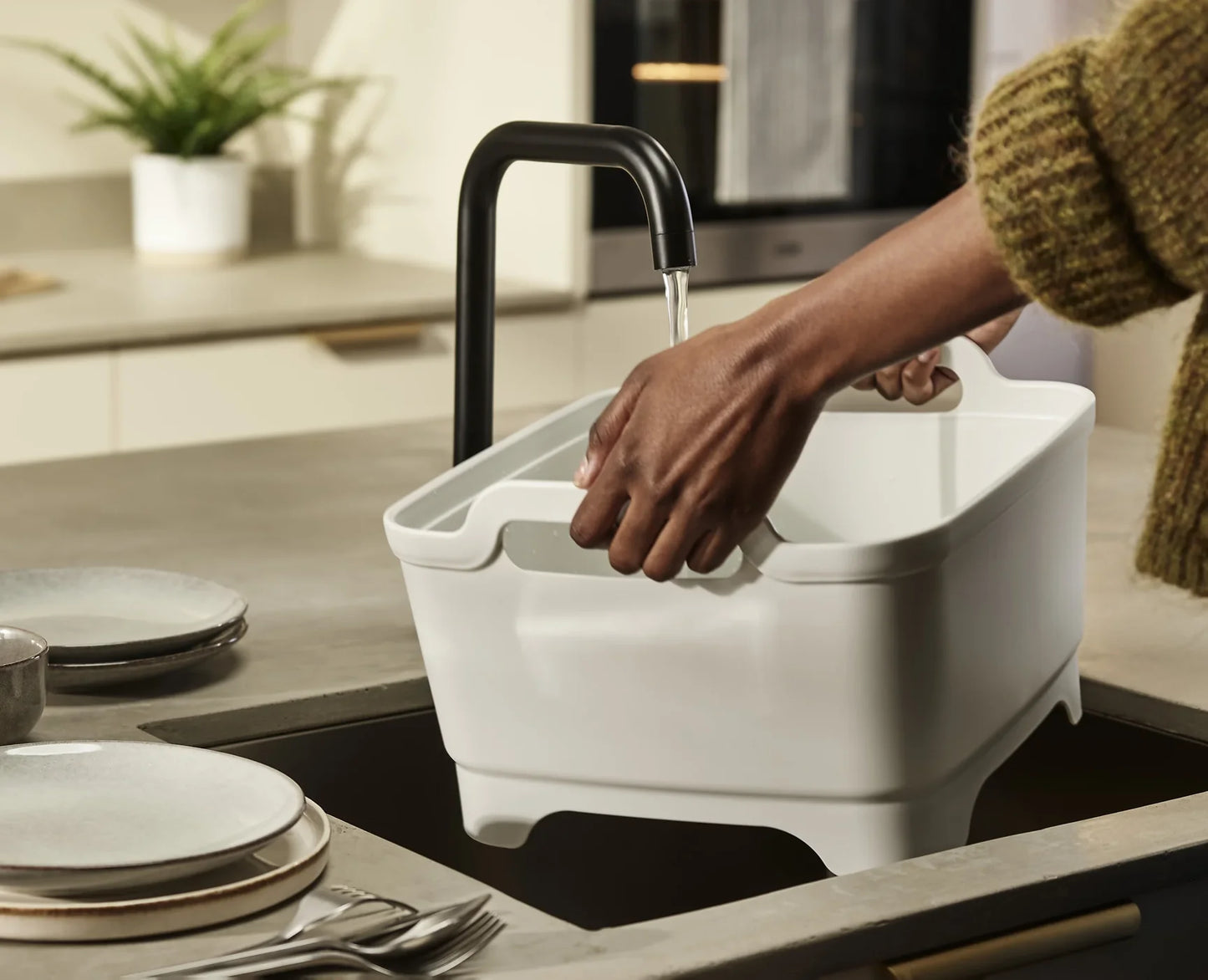 Joseph & Joseph Wash&Drain™ Stone Green Washing Up Bowl