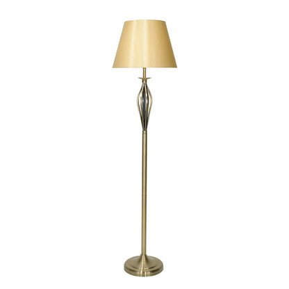 Dar Bybliss Floor Lamp Antique Brass With Shade (Pack of 2)