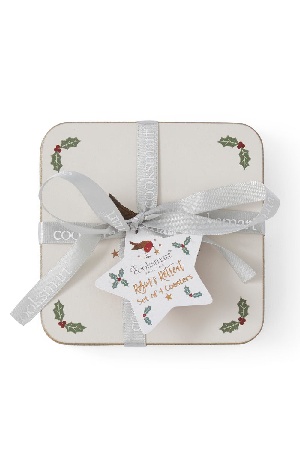 Cooksmart Xmas Robins Retreat Coasters (Set of 4)