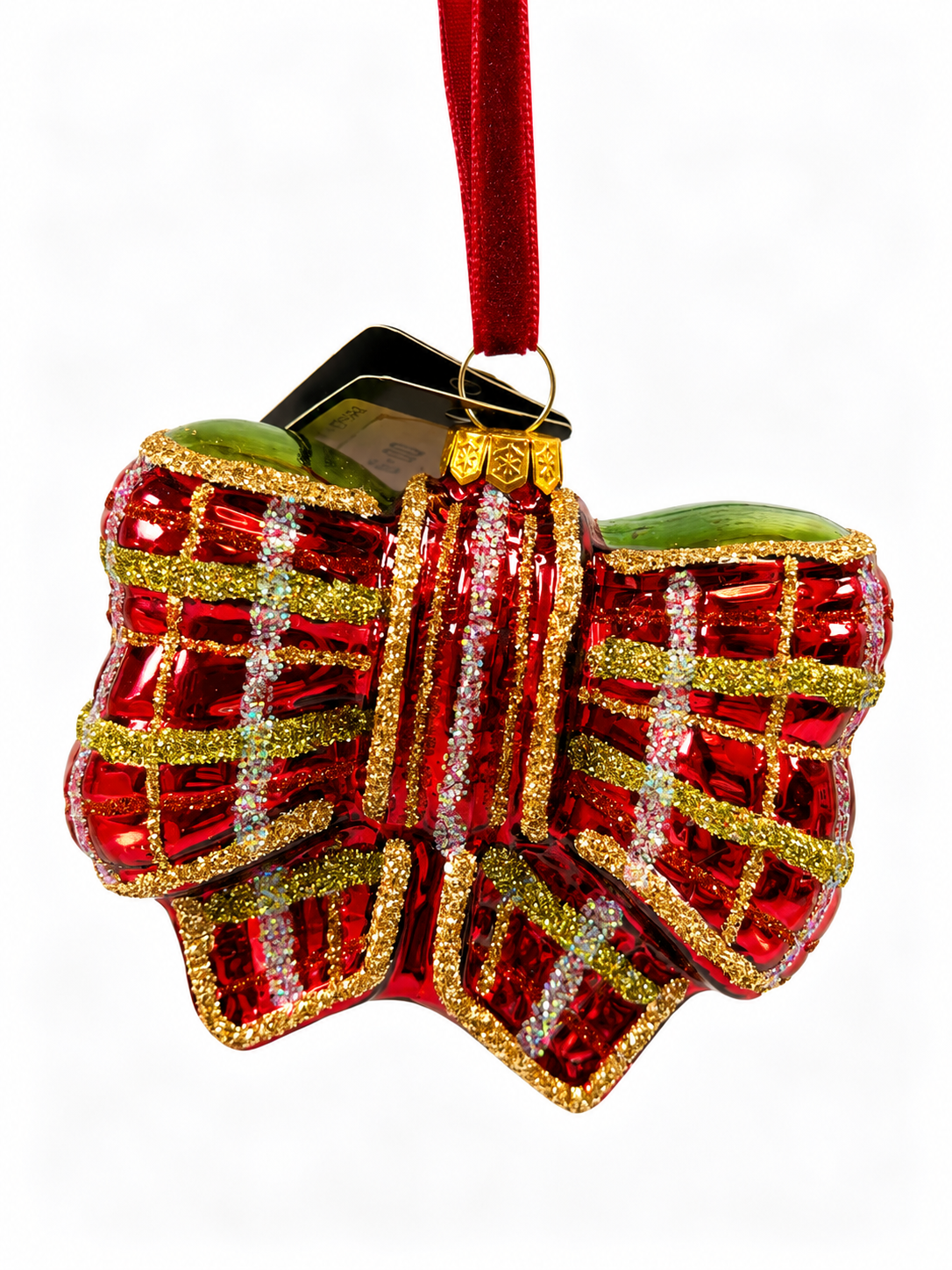 Red Tartan Bow Pendant