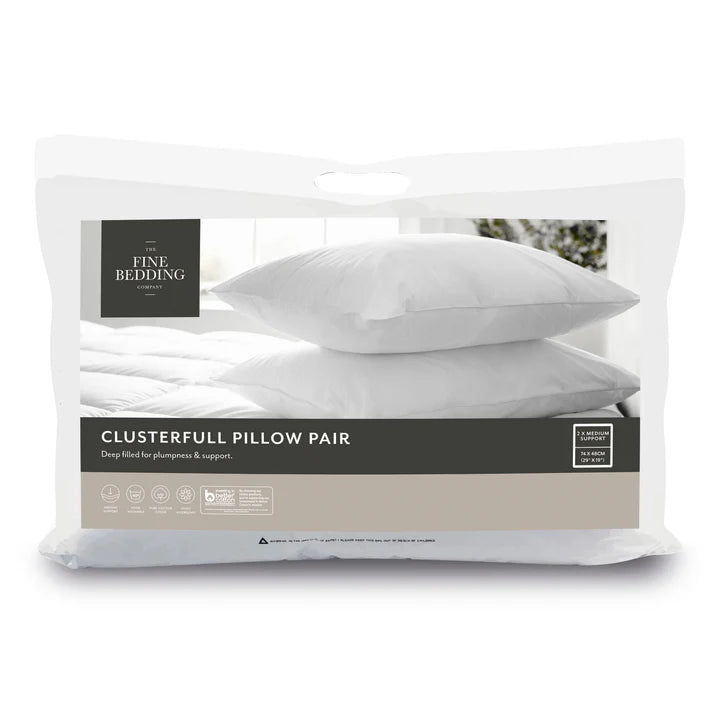 The Fine Bedding Company Clusterfull Pillow Pair - Medium Support