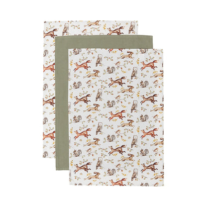 Coooksmart Forest Fable Pack Of 3 Tea Towels