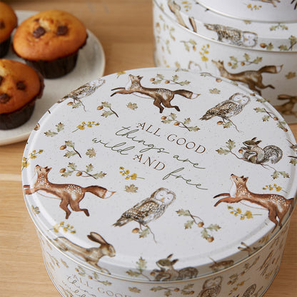 Cooksmart Forest Fable Set Of 3 Nesting Cake Tins