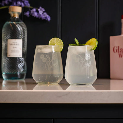 Selbrae House Thistle Trio Stemless Glasses (Set of 2)