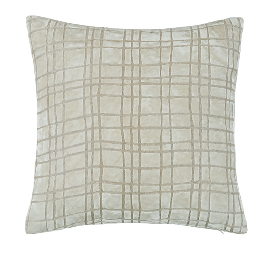 Paul Moneypenny Large Drunkplaid Ivory Cushion
