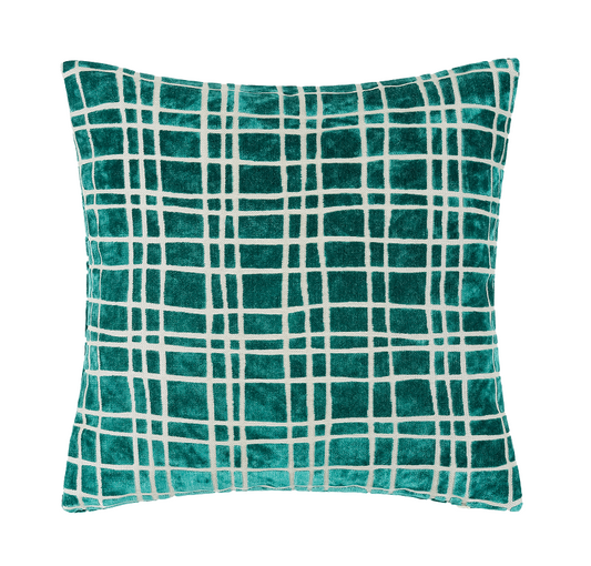 Paul Moneypenny Drunkplaid Teal Cushion