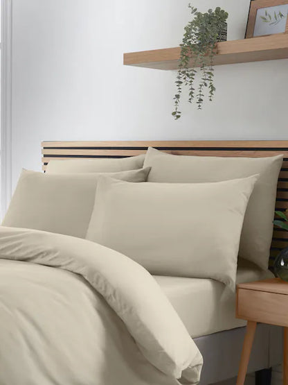 Catherine Lansfield So Soft Non-Iron Duvet Set in Natural