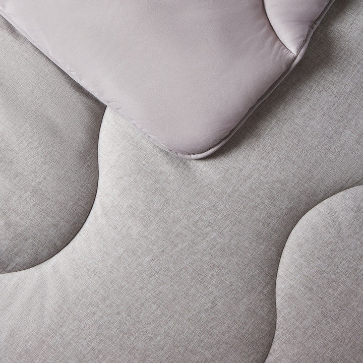 Night Lark® Stone Grey Soft Weave Coverless Duvet Set 10.5tog