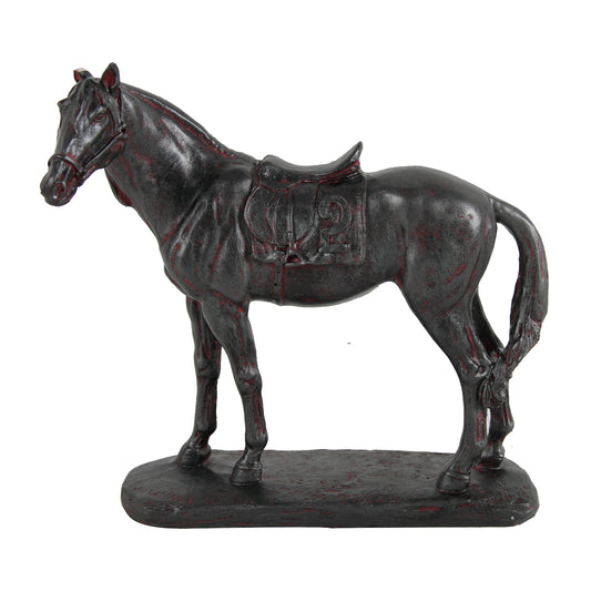 Otters Brook Polyresin Black Horse Table Decoration