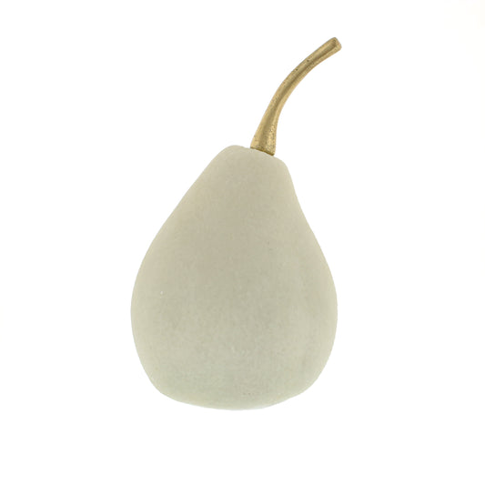 Otters Brook White Resin Pear in Quartz Sand Finish (20cm)