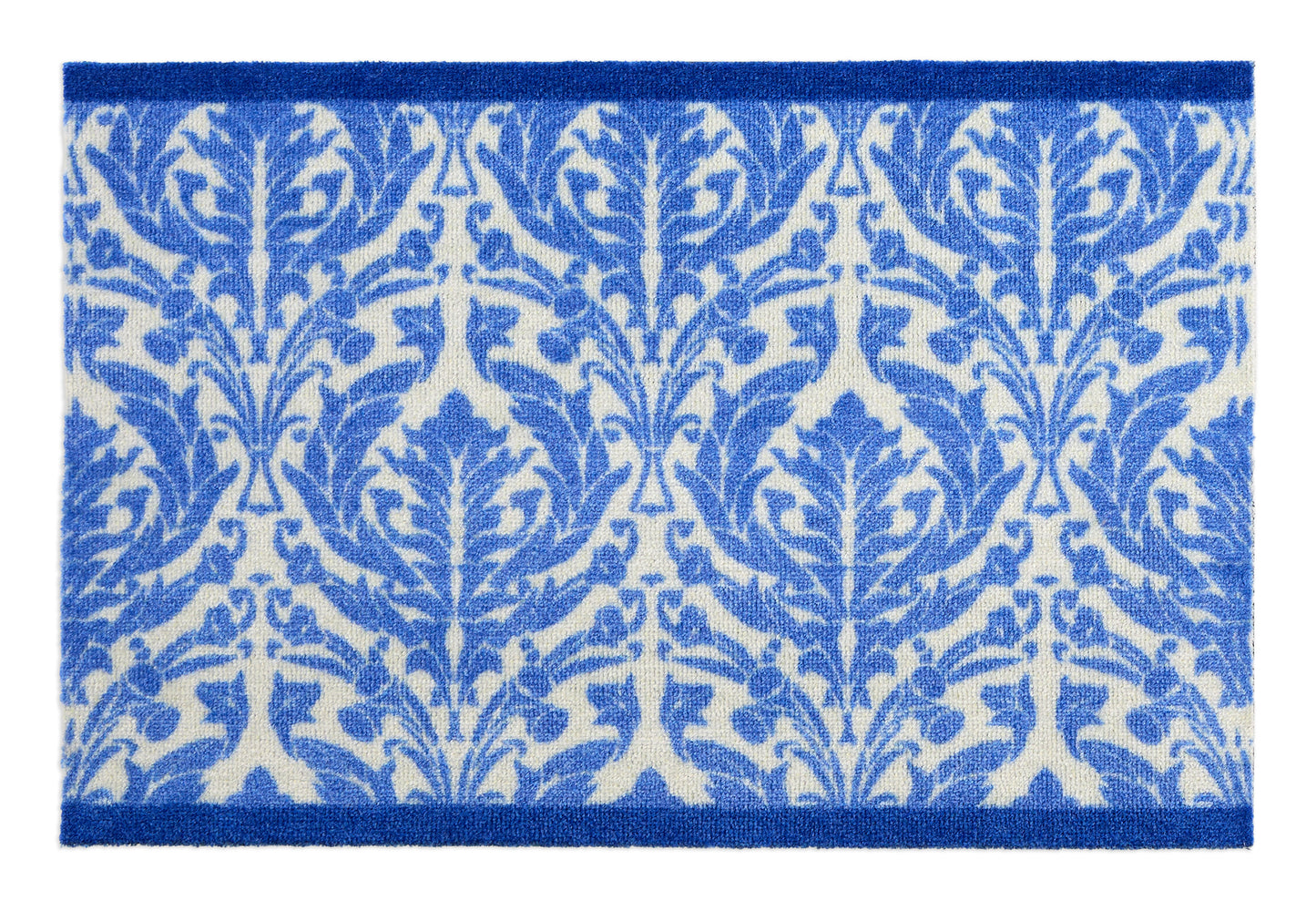 Dip & Drip Nylon Printed Royal Blue Damask Bathmat