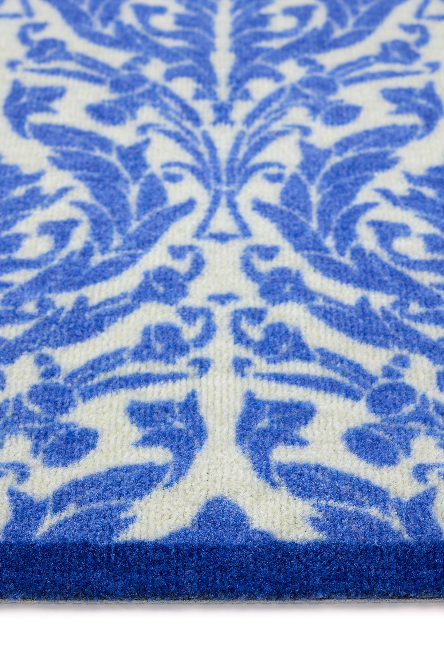 Dip & Drip Nylon Printed Royal Blue Damask Bathmat