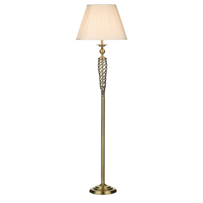 Dar Siam Floor Lamp Antique Brass With Shade (Pack of 2)