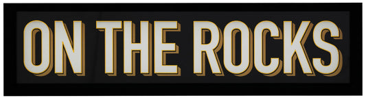 On The Rocks Typography Bar Sign Wall Art