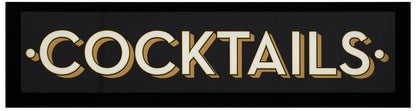 Cocktails Typography Bar Sign Wall Art