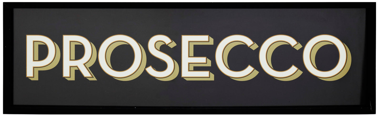 Prosecco Typography Bar Sign Wall Art