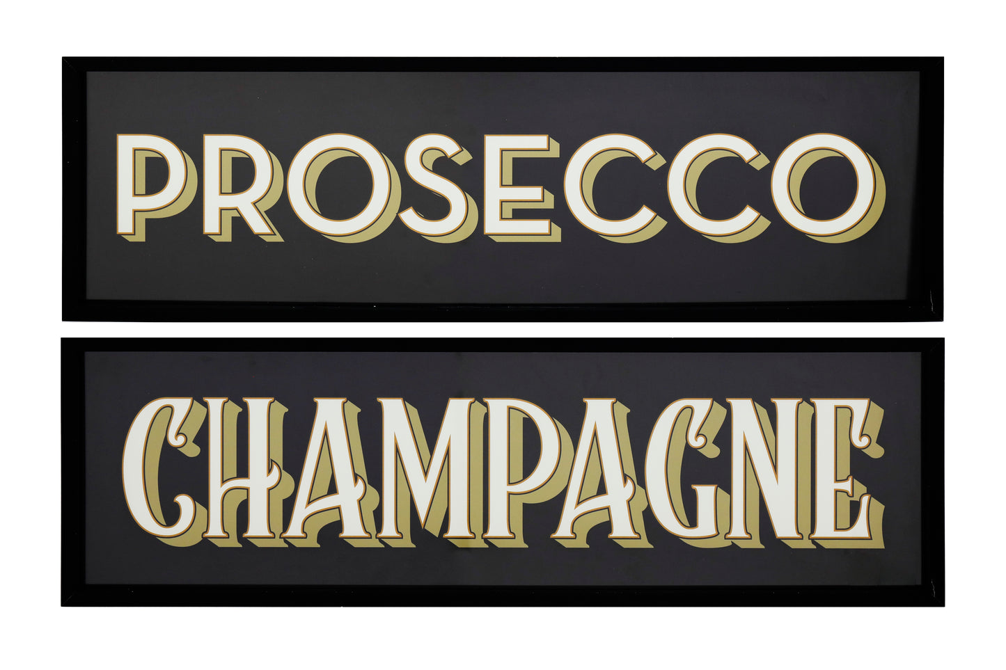 Champagne Typography Bar Sign Wall Art
