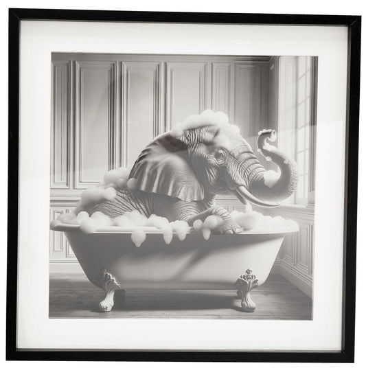 Elephant in Bath Frame