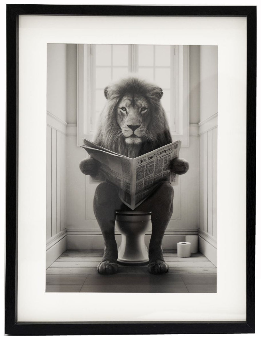 Lion on Toilet Frame