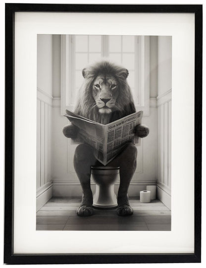Lion on Toilet Frame
