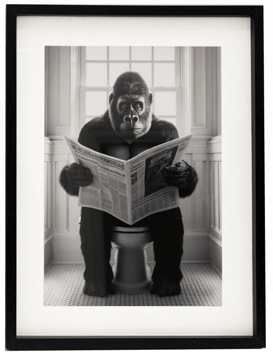 Gorilla on Toilet Frame