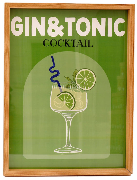 Gin & Tonic Cocktail Wall Art Print