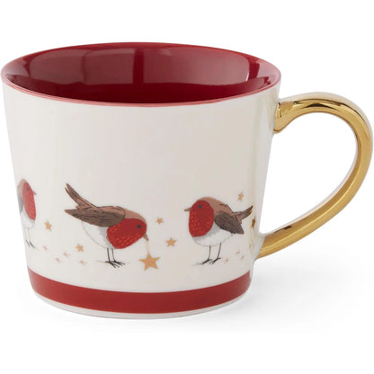 Cooksmart Christmas Robins Retreat Conical Mug