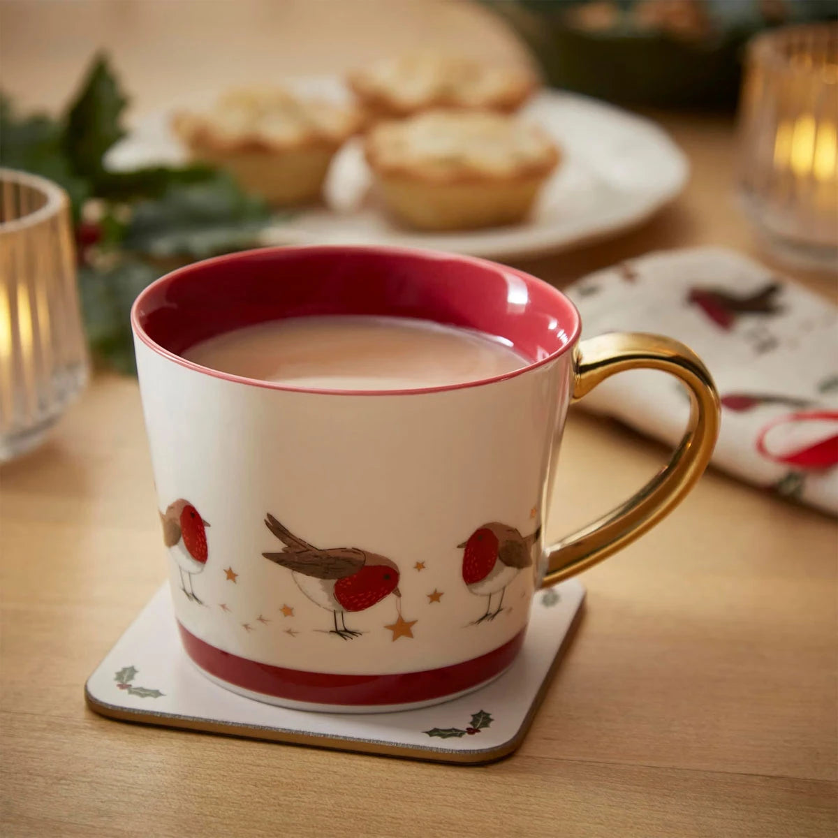 Cooksmart Christmas Robins Retreat Conical Mug