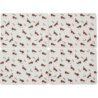 Cooksmart Christmas Robins Retreat Placemats (Set of 4)