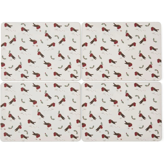 Cooksmart Christmas Robins Retreat Placemats (Set of 4)
