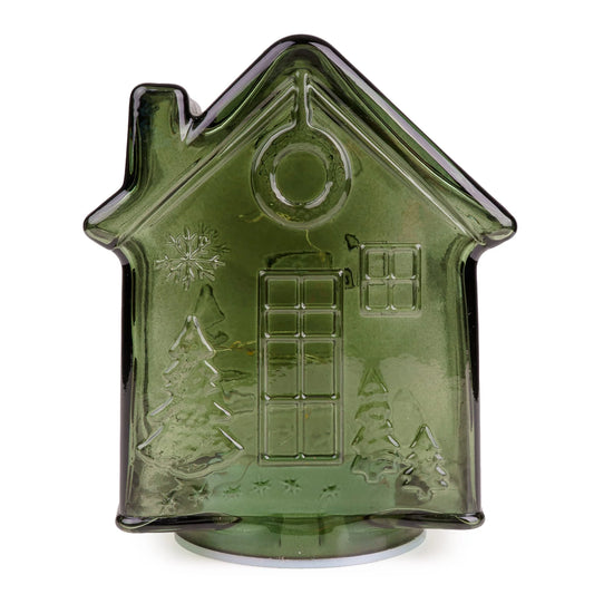 Rechargeable LED Glass Ginger Bread House