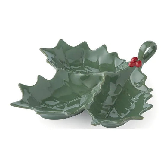 Cooksmart Xmas Robins Retreat Holly & Berries Nibble Bowl