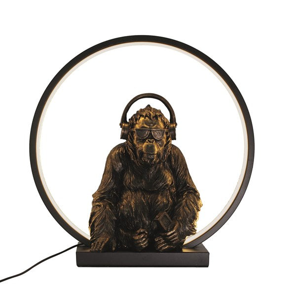 LED Gorilla in Headphones Lamp