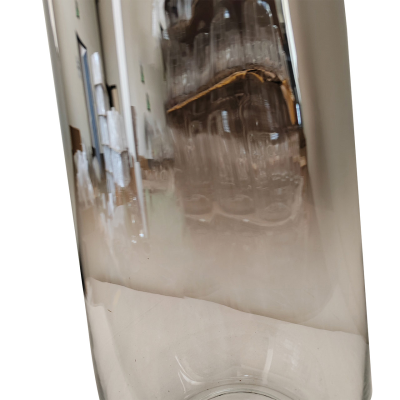 Chrome & Clear Glass Vase (40cm)